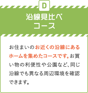 D　沿線ホーム集合コース