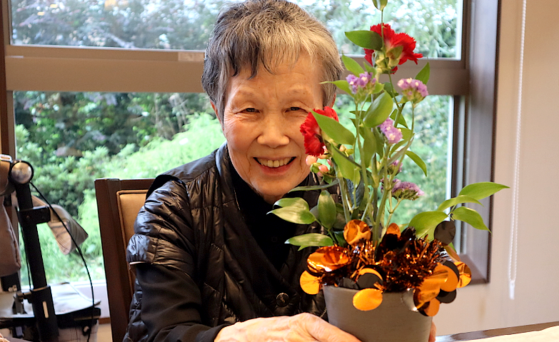 フラワーアレンジメントに初参加！