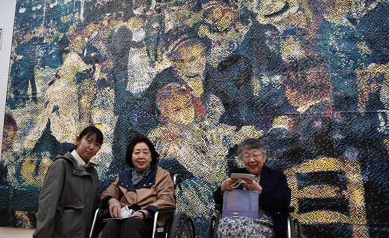 できあがった「モザイクアート」に圧倒されました！