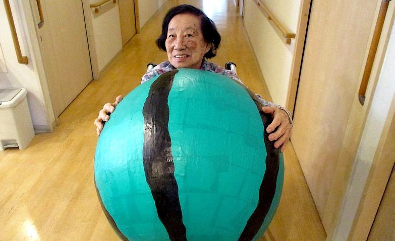 手作りのスイカ割り