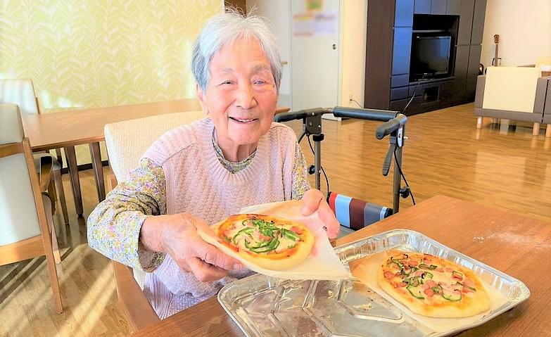 ピザ窯で作ったピザ			