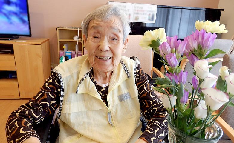 秋のお花と一緒に