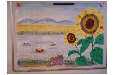 壁画完成　～夏を彩る黄色い花画像5