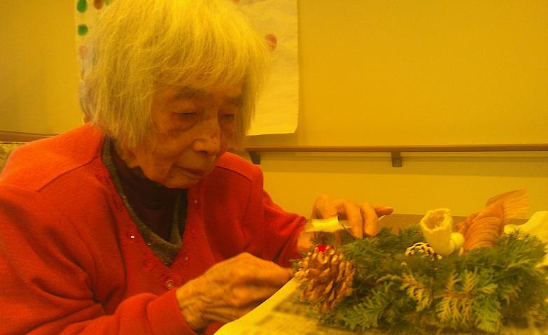 クリスマスリースを作りました