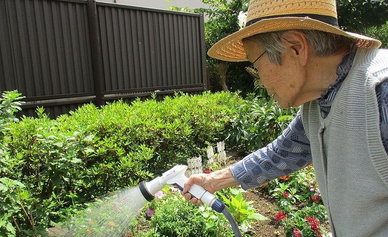 お花の水やり			