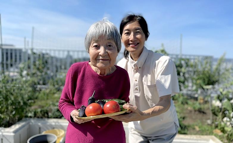 屋上庭園～夏野菜の収穫～