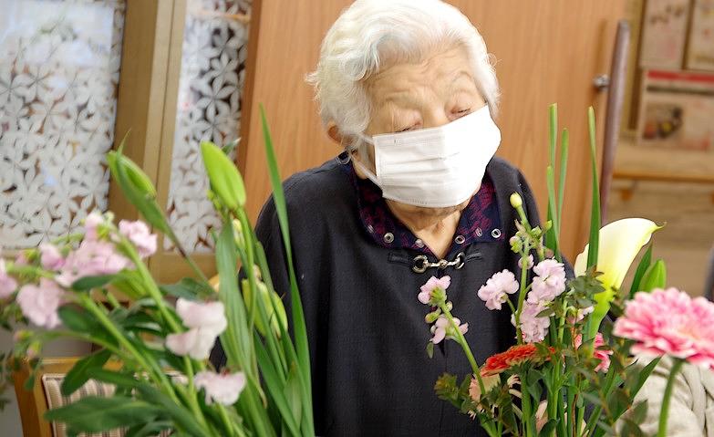 お花と同じ目線で