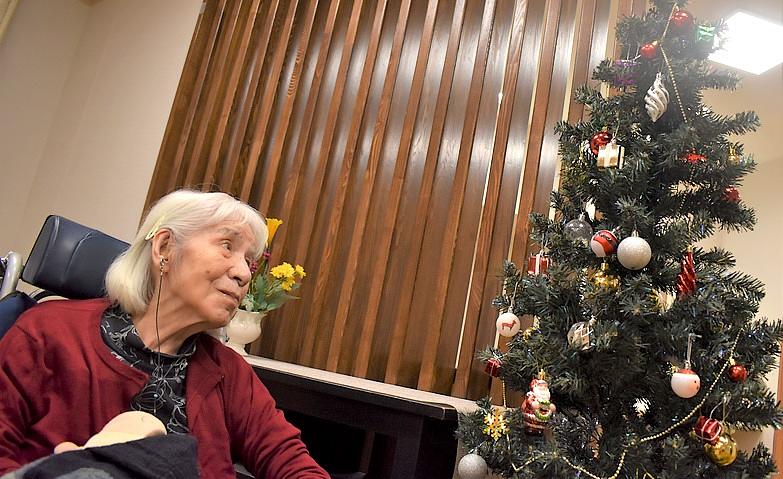 クリスマスツリーと共に