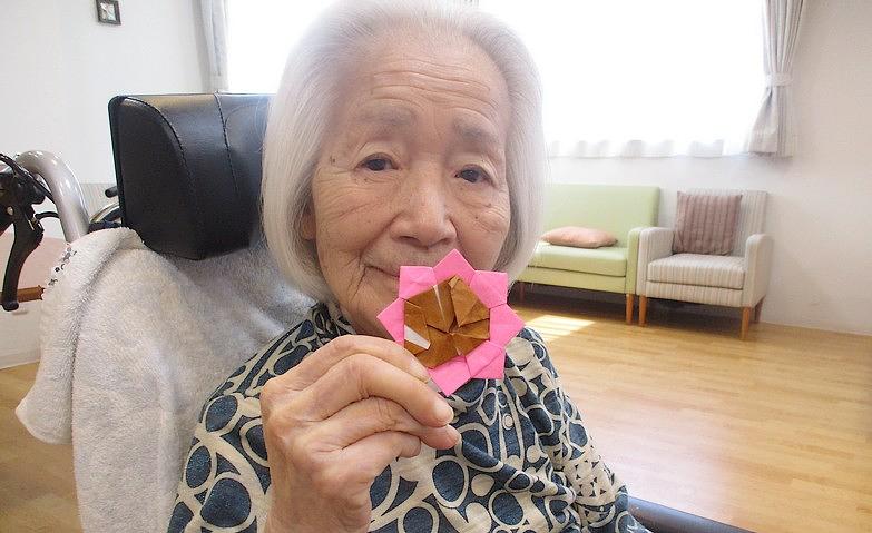 折り紙を折りました！			