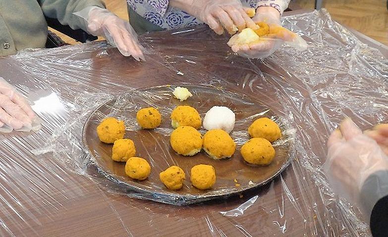 おはぎ作り