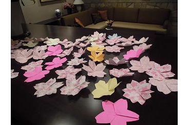 折り紙で「桜」作り画像5