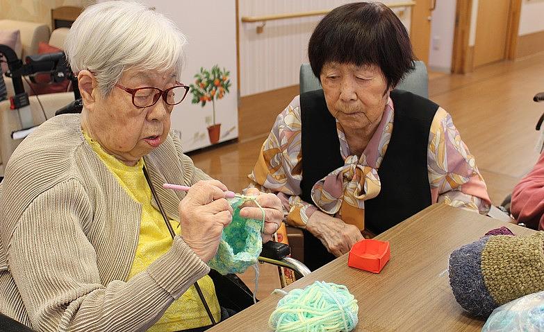 編み物教室～仕上がり間近～