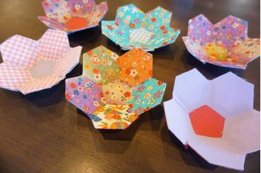 花の六角小皿作り画像4