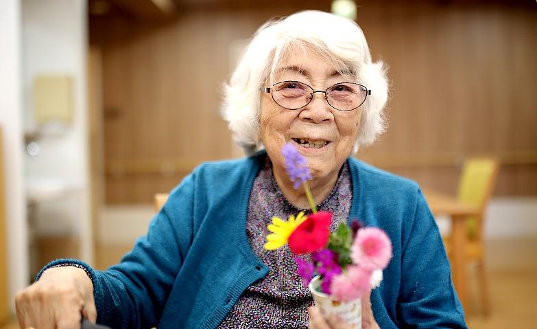 中庭のお花で