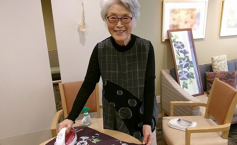 手ぬぐいを飾ります
