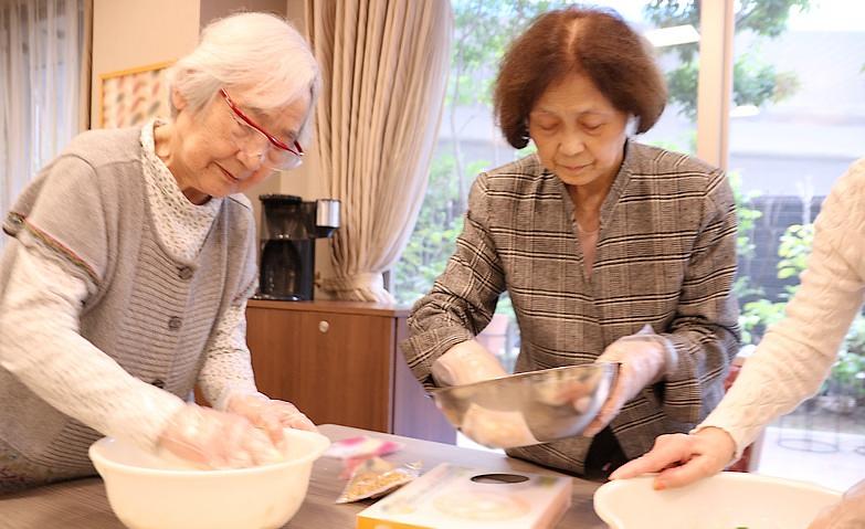 お好み焼き作り