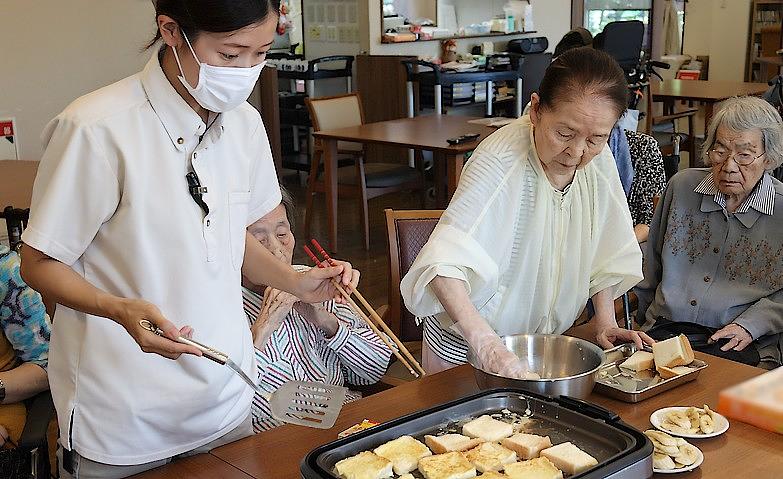 フレンチトースト作り			