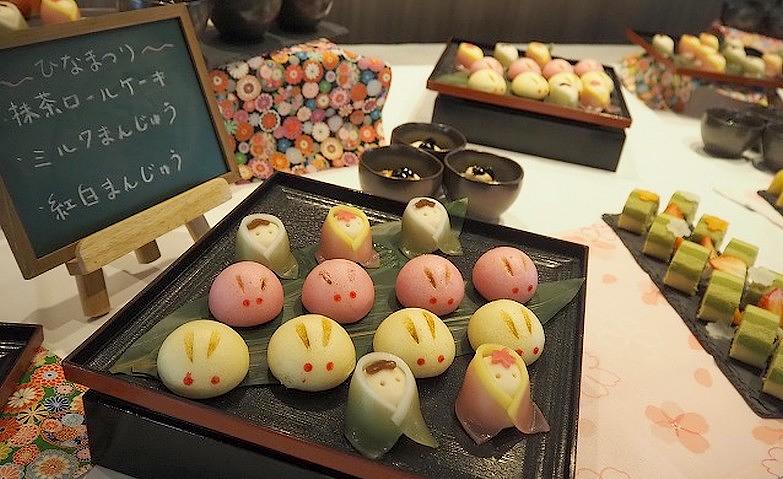 和菓子ビュッフェでひな祭り！