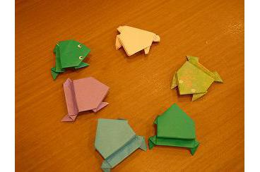カエル作り（折り紙）画像5