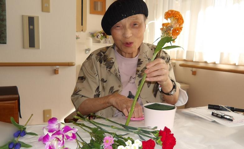 色とりどりのお花に囲まれて