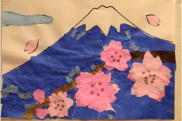 富士山と桜画像1