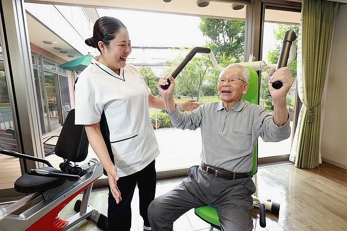 機能訓練指導員によるリハビリの様