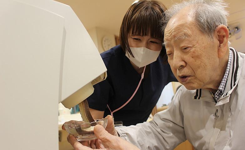 ソフトクリーム作り