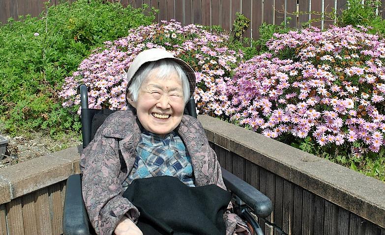 たくさんのお花と一緒に