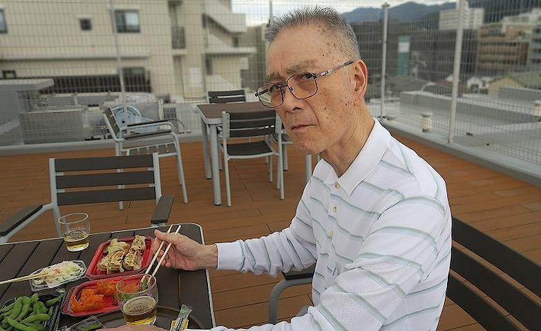 屋上ウッドデッキで楽しむ父の日