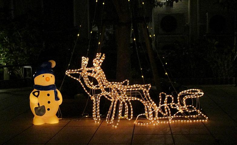 中庭のイルミネーション