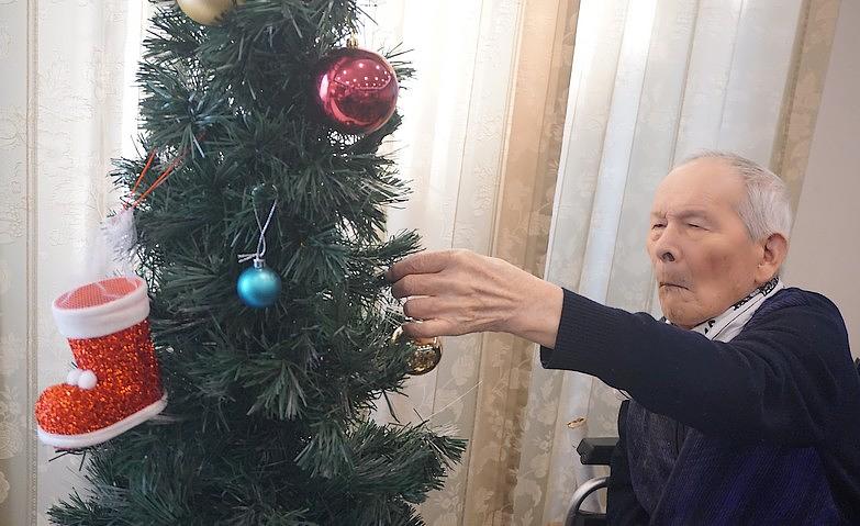 クリスマスの飾りつけ