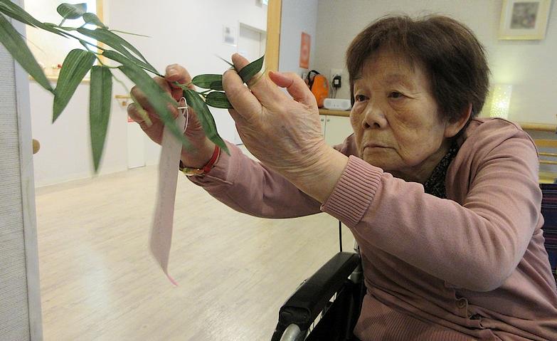 七夕を彩る飾り付け