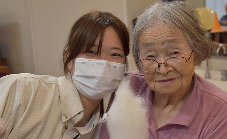 わたがしおいしいね！