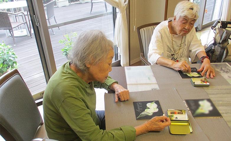 色を楽しむチョークアート