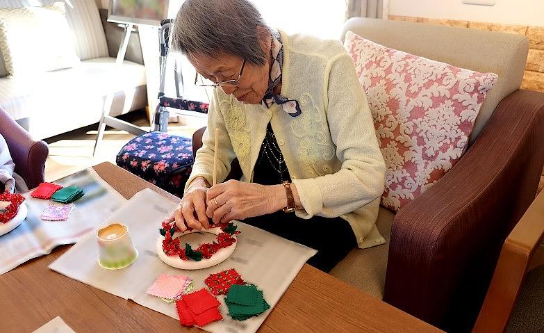 クリスマスリース作り