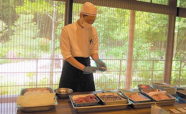 にぎりずしのライブクック