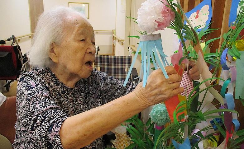 願いを込めた七夕の飾り付け