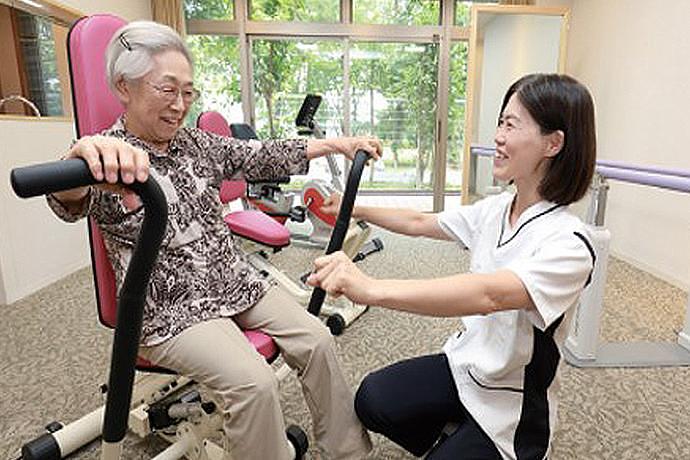 マシンリハビリをされているご様子