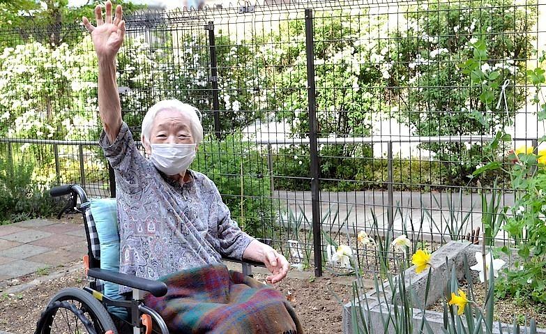 お庭にて