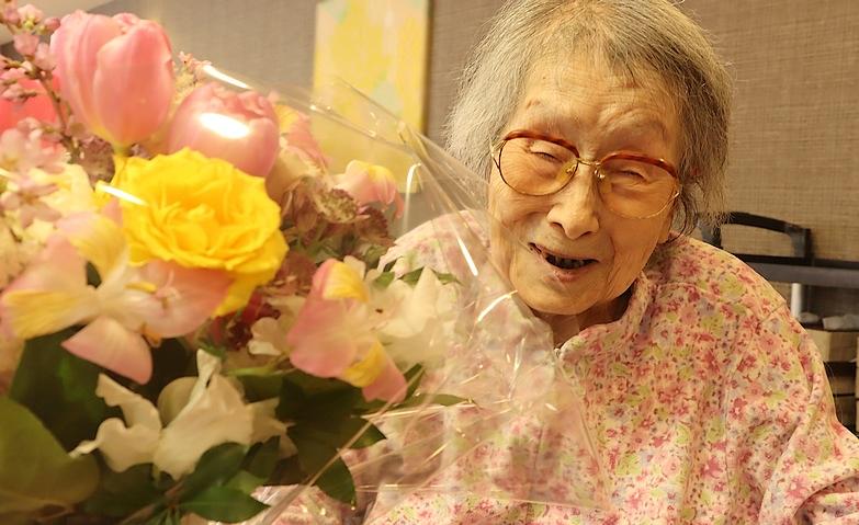 お花と一緒に