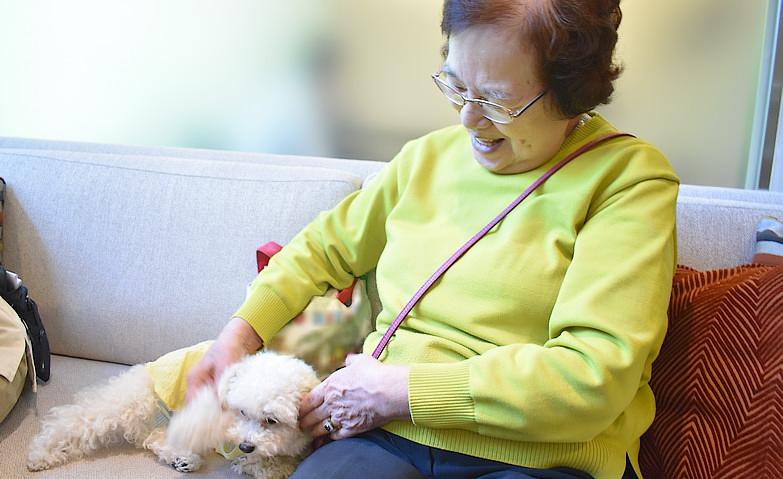 わんちゃんと仲良し！