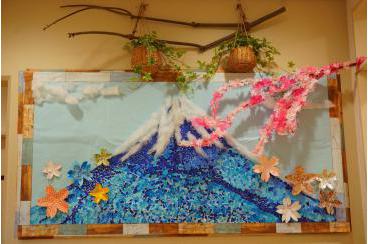 壮大な富士山 ちぎり絵 くらら大田中央のホームブログ ベネッセスタイルケア